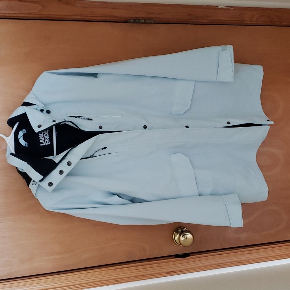 Lands' End Women's Squall Hooded Waterproof Raincoat